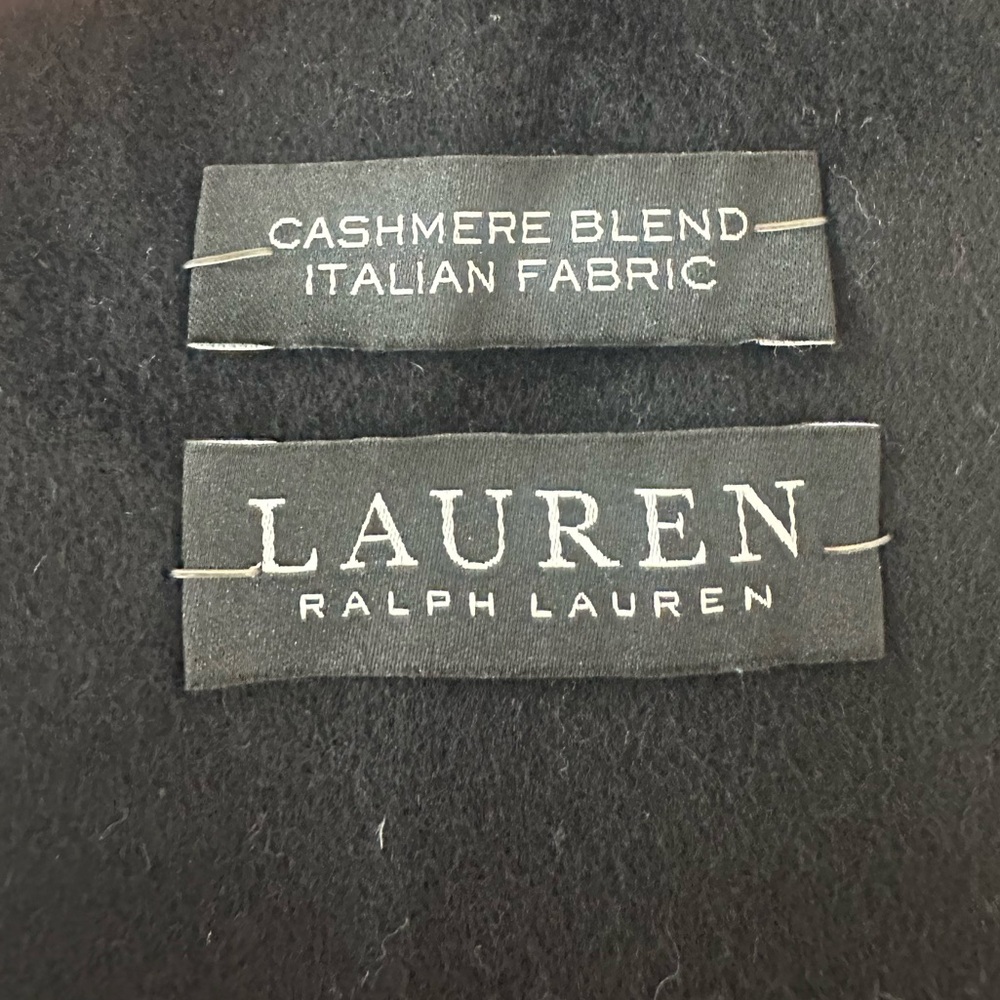Lauren Ralph Lauren Luther Luxury Blend Overcoat 36S NWT Black Wool-Cashmere - Picture 4 of 10